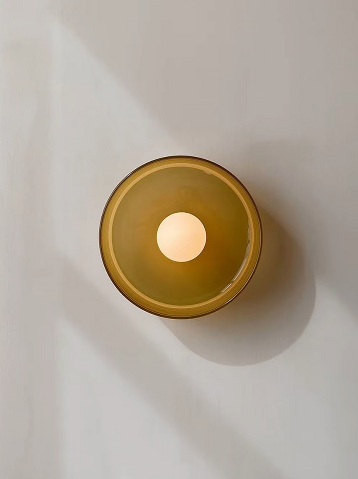 Lumi Runde Deckenleuchte aus Glas – Nordisches Design für Wohnzimmer, Schlafzimmer und Flur – LED Deckenlampe 25 cm 3