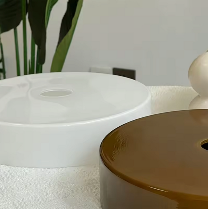 Lumi Runde Deckenleuchte aus Glas – Nordisches Design für Wohnzimmer, Schlafzimmer und Flur – LED Deckenlampe 25 cm 4