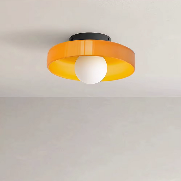 Lumi Runde Deckenleuchte aus Glas – Nordisches Design für Wohnzimmer, Schlafzimmer und Flur – LED Deckenlampe 25 cm 5