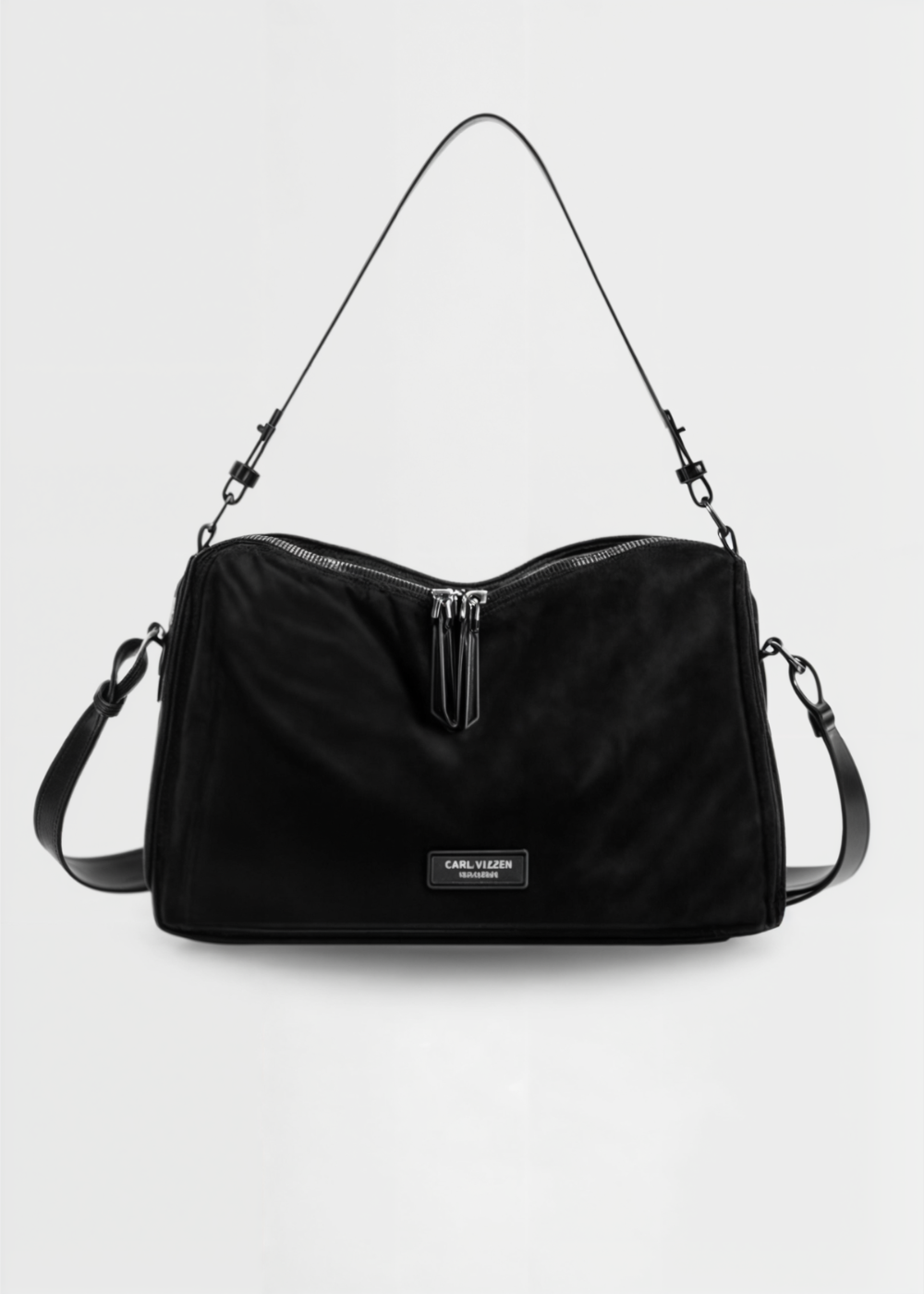 Vegane Wildleder Umhängetasche Damen – Kompakte Bucket Bag mit Reißverschluss