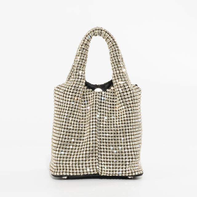Glitzernde Strass Abendtasche Damen – Mini Clutch mit Schulterkette