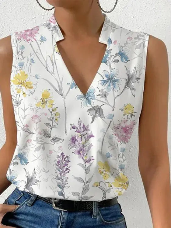 Women's summer top V-neck – Light casual shirt