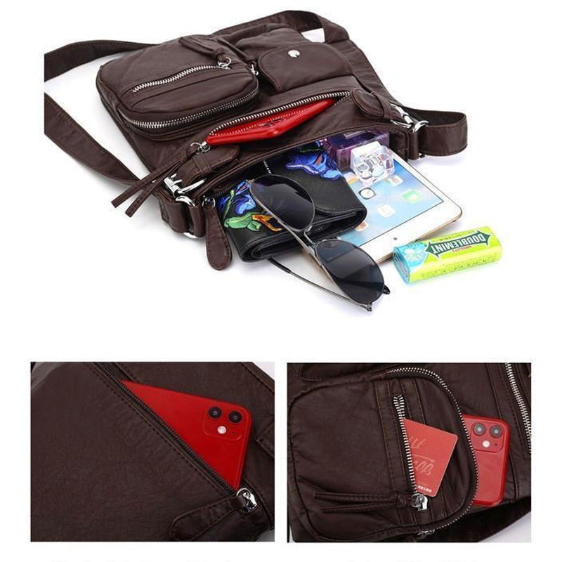 Multifunktionale Damen Tasche – Wasserfeste Schultertasche mit vielen Fächern