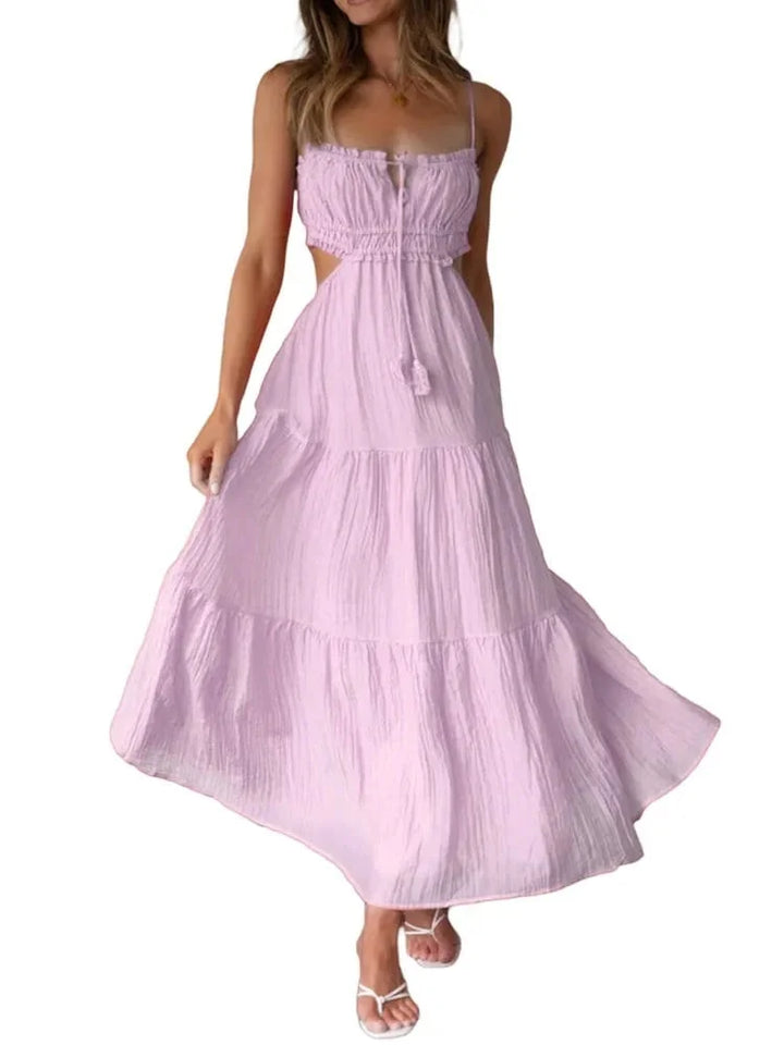 Women's Maxi Dress Cotton Sleeveless Airy Cut Summer Style