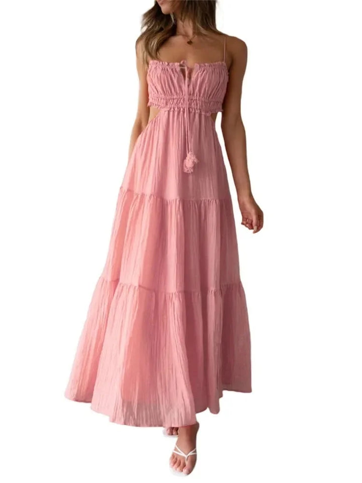 Women's Maxi Dress Cotton Sleeveless Airy Cut Summer Style