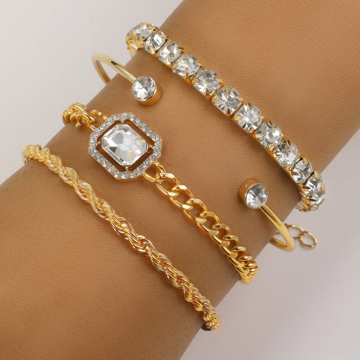 Women's Bracelet Set with Glass Beads - Wearing Comfort - Elegant Style