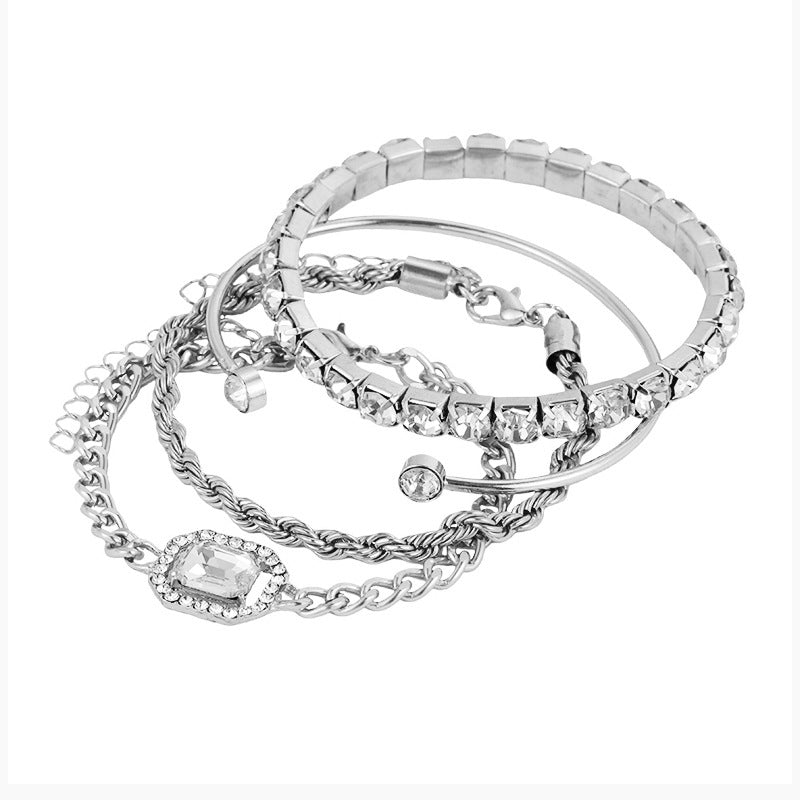 Women's Bracelet Set with Glass Beads - Wearing Comfort - Elegant Style