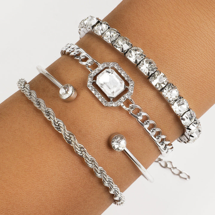Women's Bracelet Set with Glass Beads - Wearing Comfort - Elegant Style