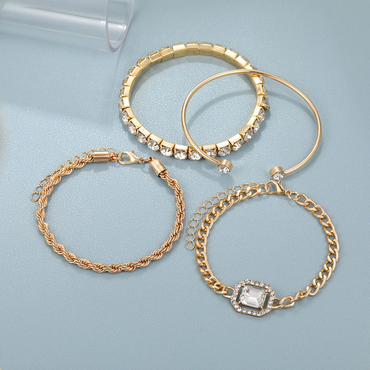 Women's Bracelet Set with Glass Beads - Wearing Comfort - Elegant Style