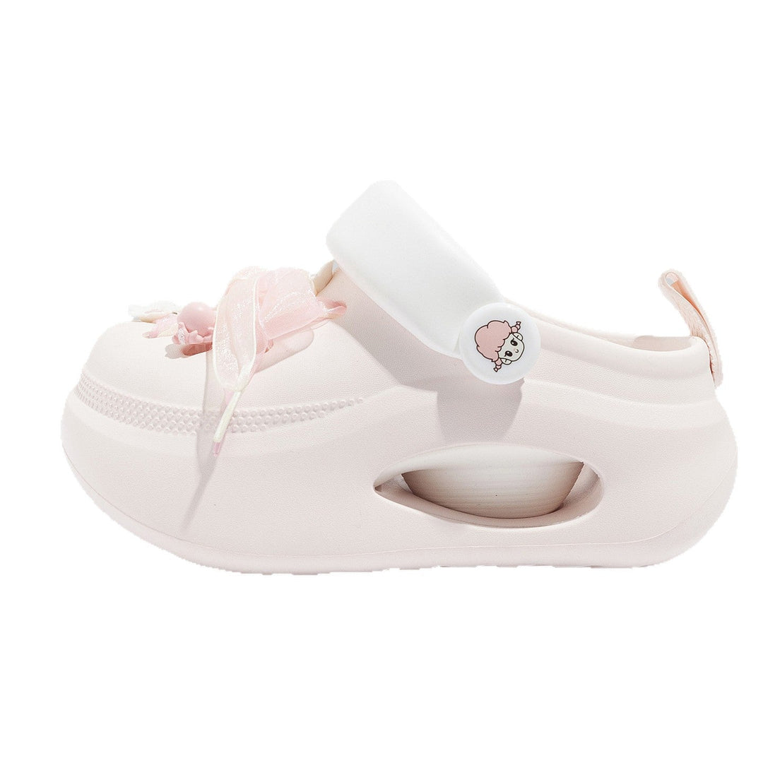 Damen Modische Rosa Clogs Mit Verspielten Applikationen