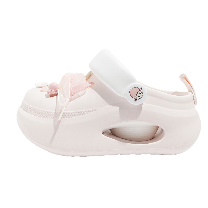 Damen Modische Rosa Clogs Mit Verspielten Applikationen