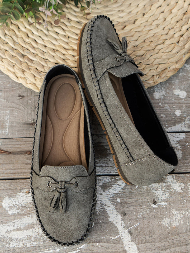 Chaussons pour femmes en cuir végan avec doublure douce – Mocassins élégants pour tous les jours