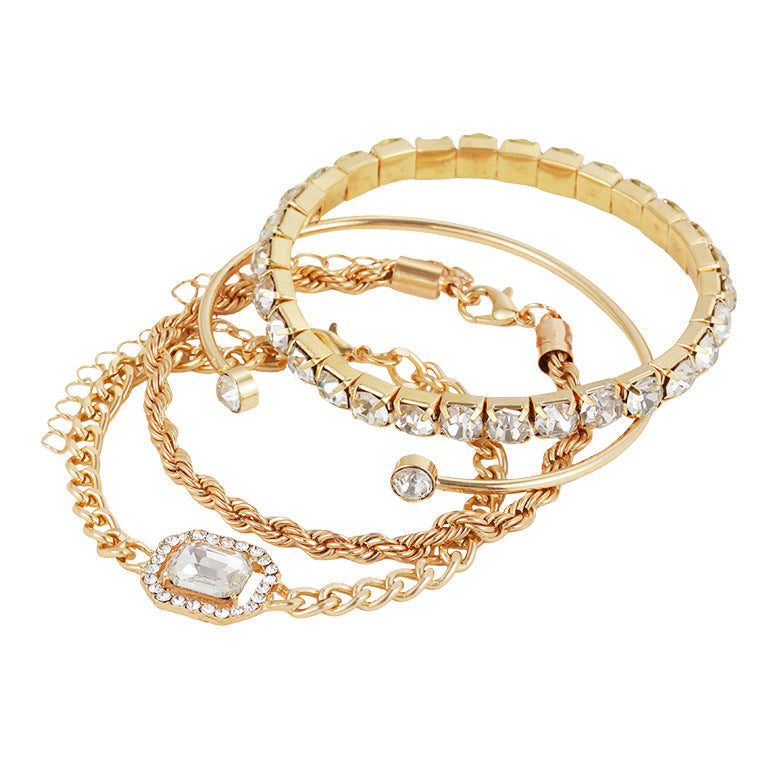Women's Bracelet Set with Glass Beads - Wearing Comfort - Elegant Style