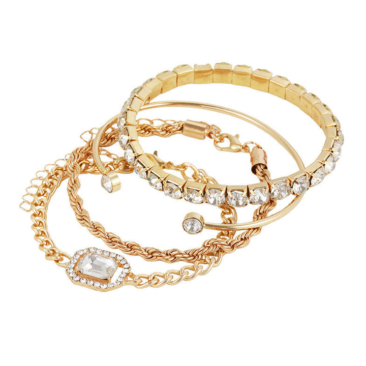Women's Bracelet Set with Glass Beads - Wearing Comfort - Elegant Style