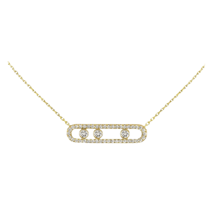 Necklace with movable diamonds - elegant, refined and timeless