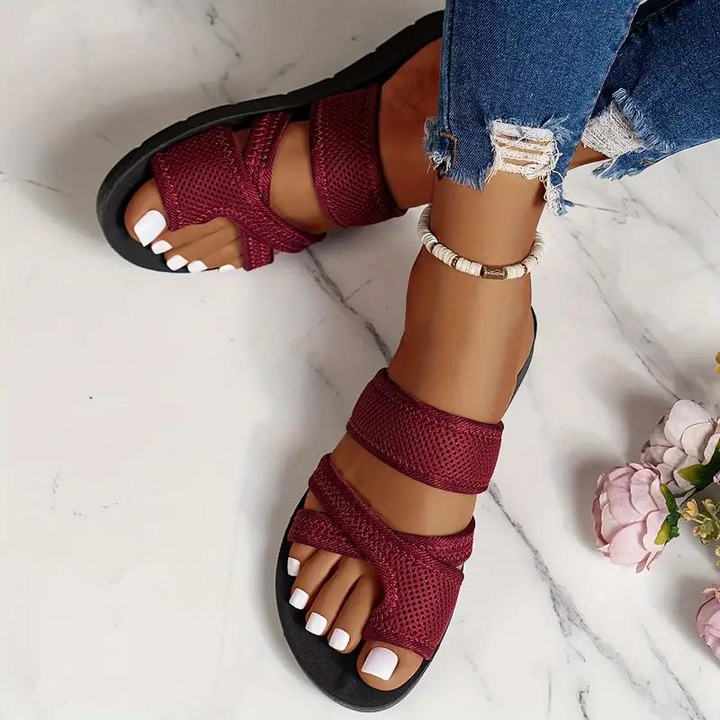 Sandales pour dames avec soutien dorsal - Chaussures confort légères pour l'été