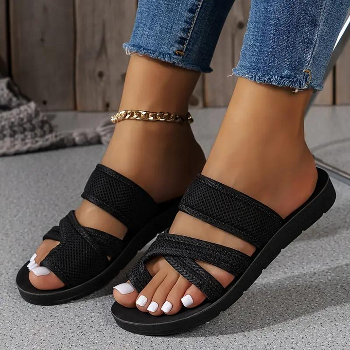 Sandales pour dames avec soutien dorsal - Chaussures confort légères pour l'été