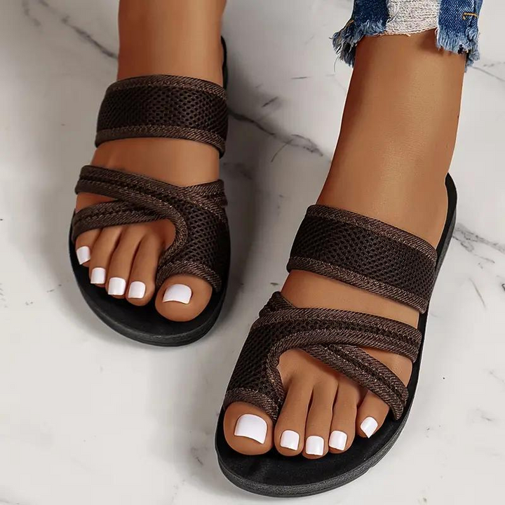 Sandales pour dames avec soutien dorsal - Chaussures confort légères pour l'été
