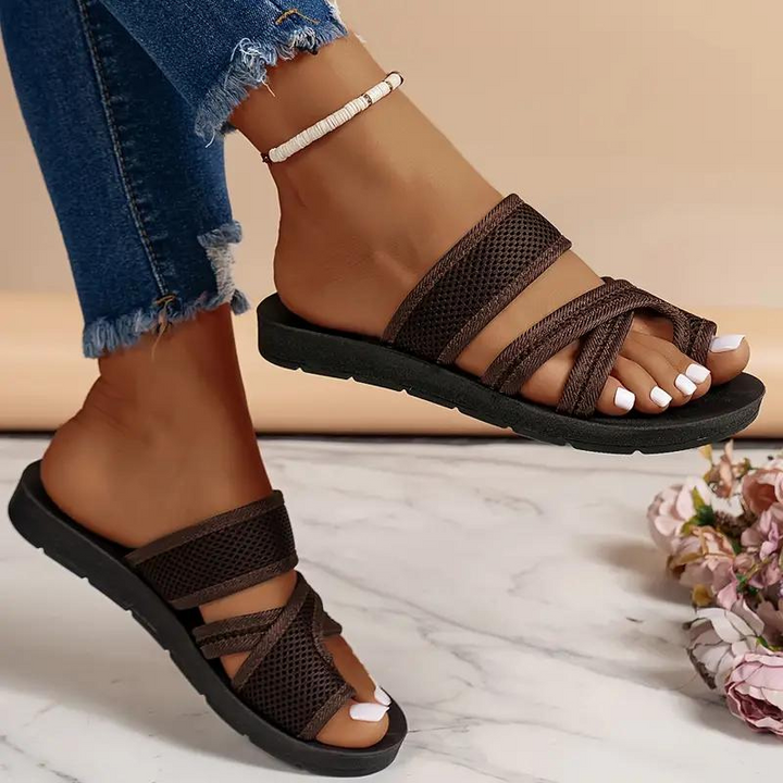Sandales pour dames avec soutien dorsal - Chaussures confort légères pour l'été