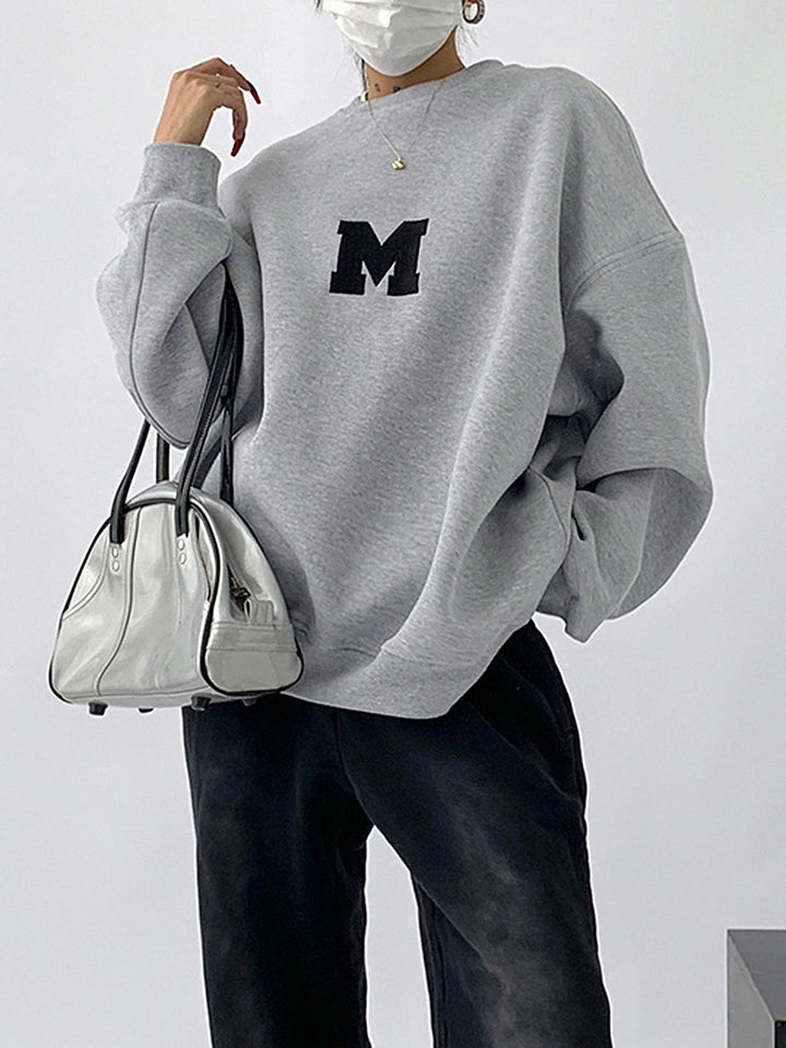 Sweatshirt surdimensionné pour femmes au design minimaliste