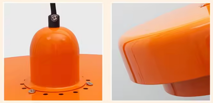 RetroDanish Hängelampe – Nordic Pendelleuchte für Esszimmer & Wohnzimmer, Ø 33 cm, Warmweiß, E27 LED Inklusive 3