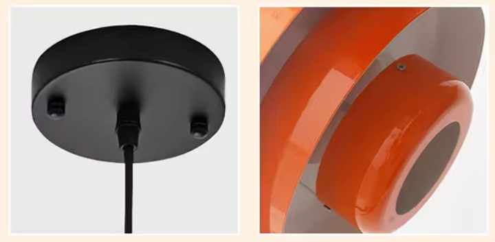 RetroDanish Hängelampe – Nordic Pendelleuchte für Esszimmer & Wohnzimmer, Ø 33 cm, Warmweiß, E27 LED Inklusive 4