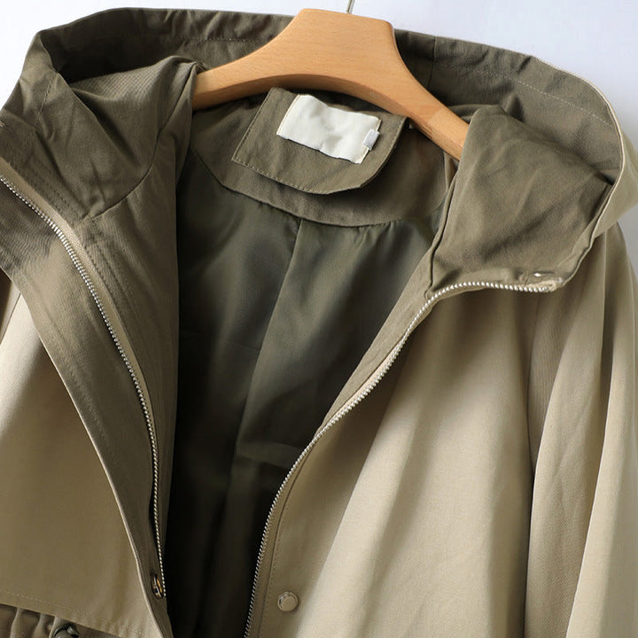 Women's trench coat with hood – water-repellent & tailored – elegant
