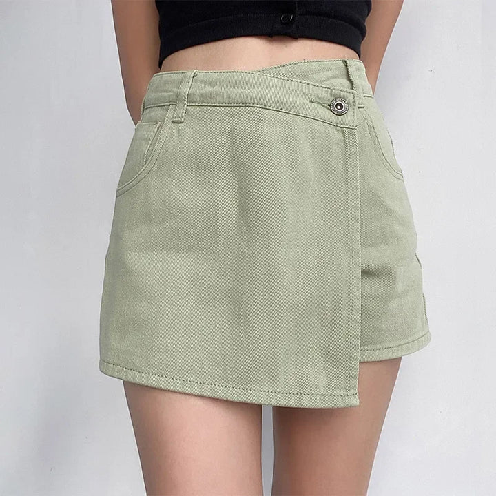 Damen High Waist Jeans-Minirock – Klassischer Look, Modernes Design