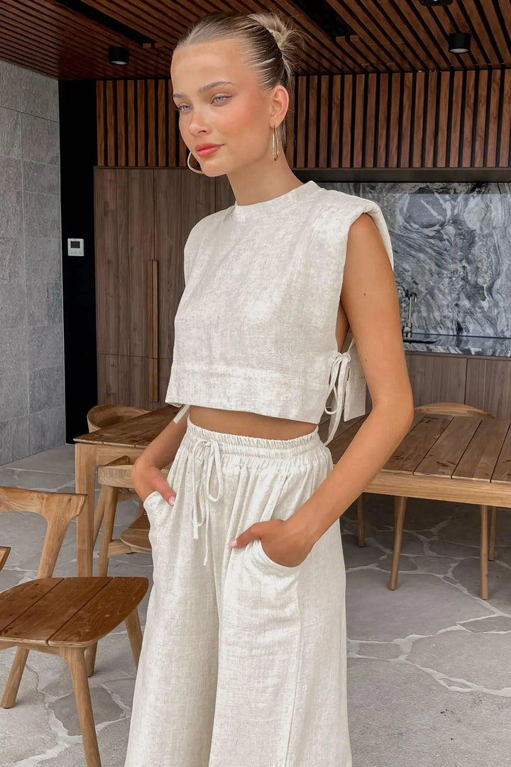 Women's Linen Set – Loose Fit – Casual Summer Look