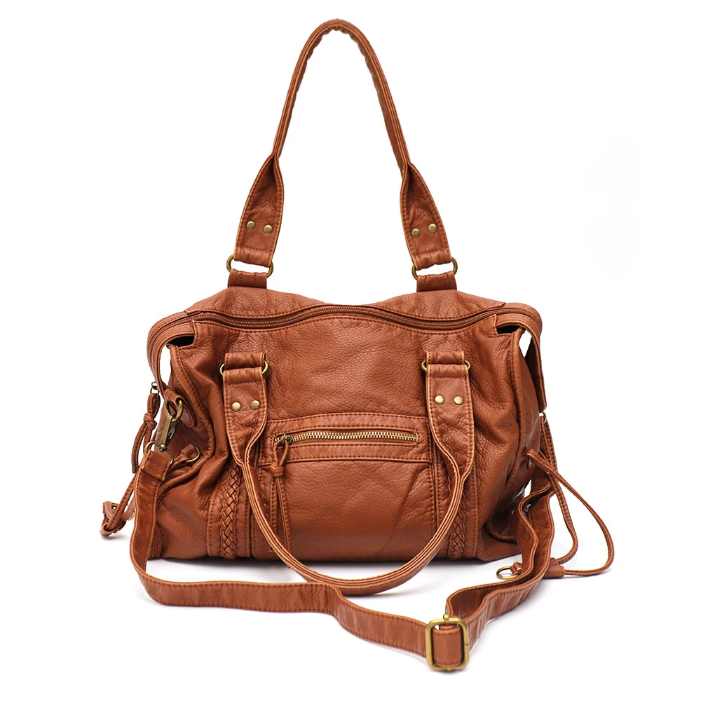 Sac à bandoulière vintage vegan – Élégant sac crossbody pour femmes en éco-cuir