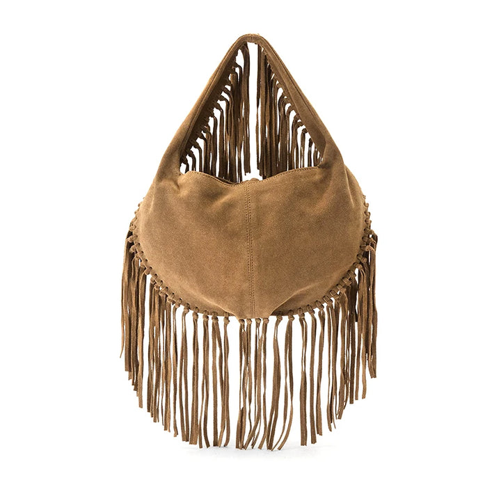 Sac de plage Strohtasche – Grande sac en cuir vegan avec des franges