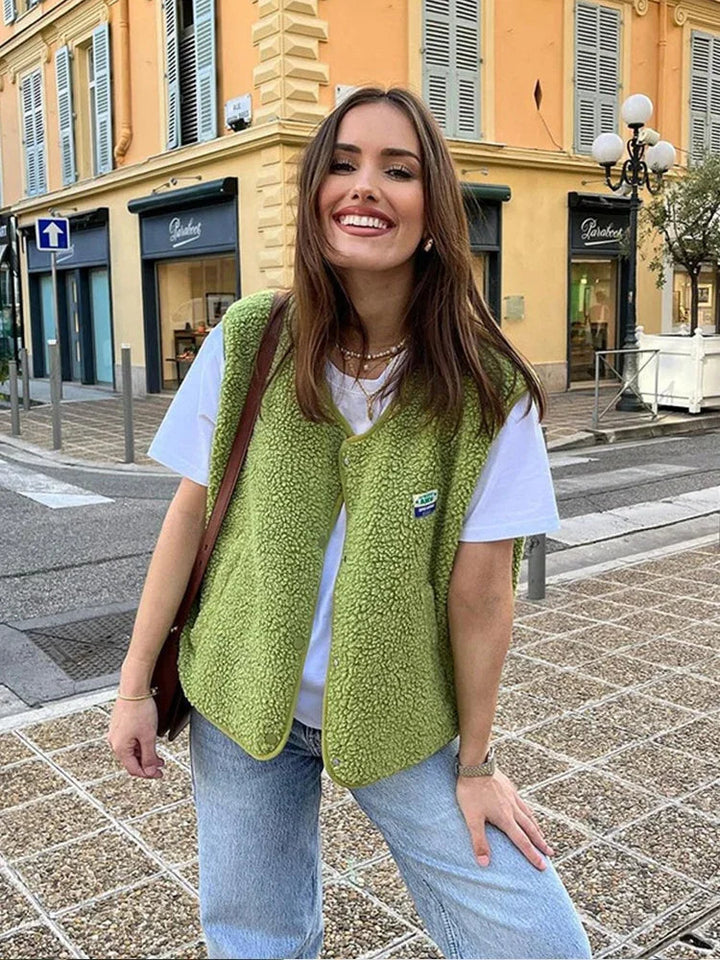 Damen Woll Bodywarmer – Trendige Weste aus Lammwollmix