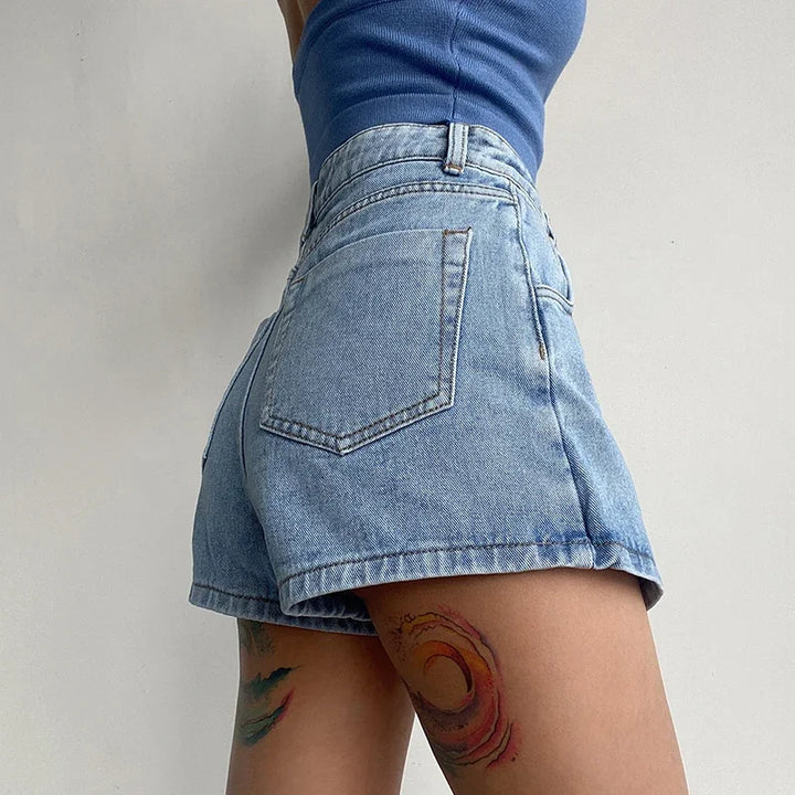Damen High Waist Jeans-Minirock – Klassischer Look, Modernes Design