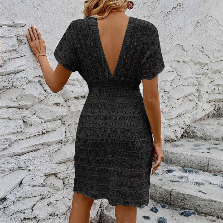 Knitted Beach Mini Dress – Airy Summer Dress for Women