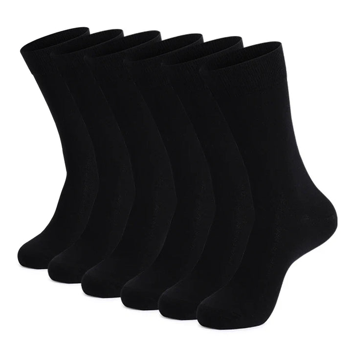 6 Paar Herrensocken schwarz plus Größe