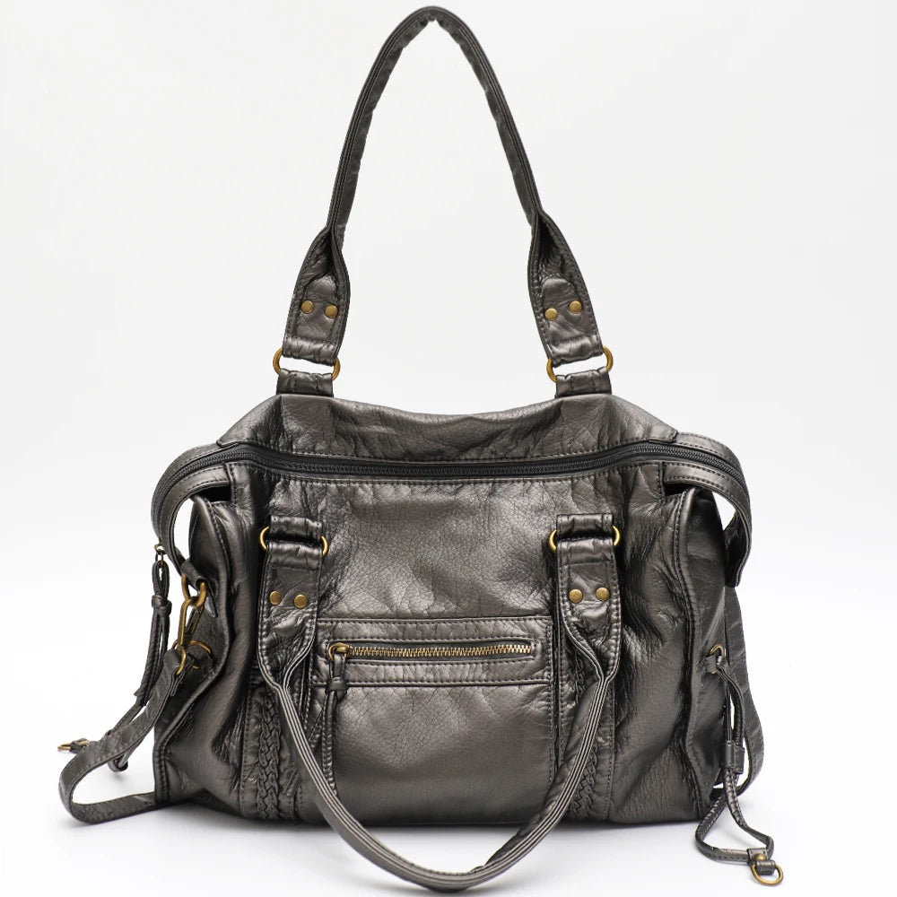 Sac à bandoulière vintage vegan – Élégant sac crossbody pour femmes en éco-cuir