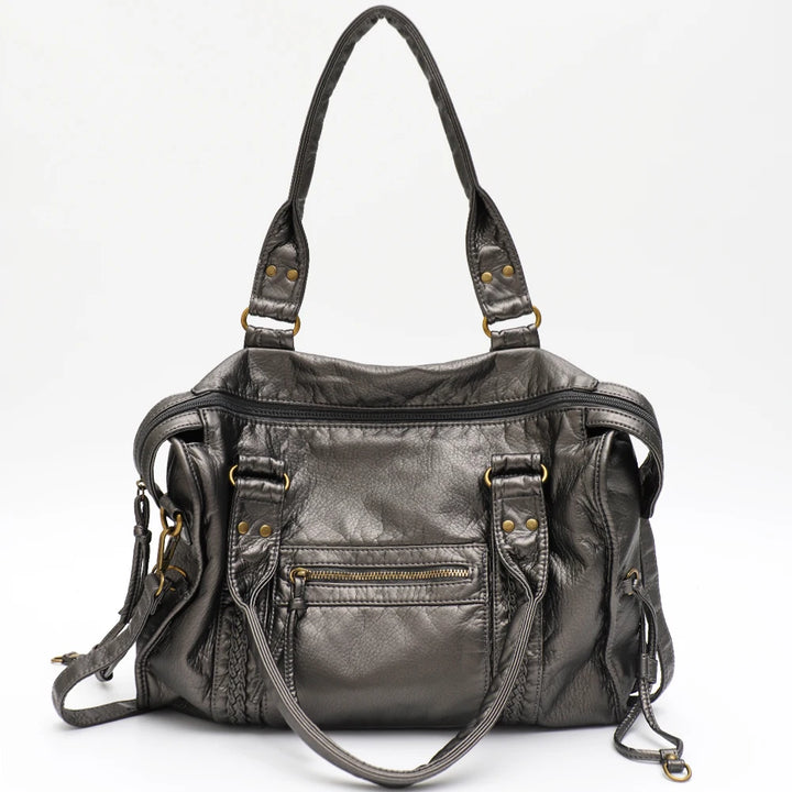 Sac à bandoulière vintage vegan – Élégant sac crossbody pour femmes en éco-cuir