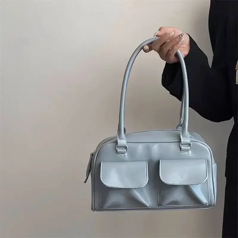 Sac de plage vintage en cuir vegan