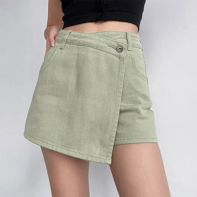 Damen High Waist Jeans-Minirock – Klassischer Look, Modernes Design