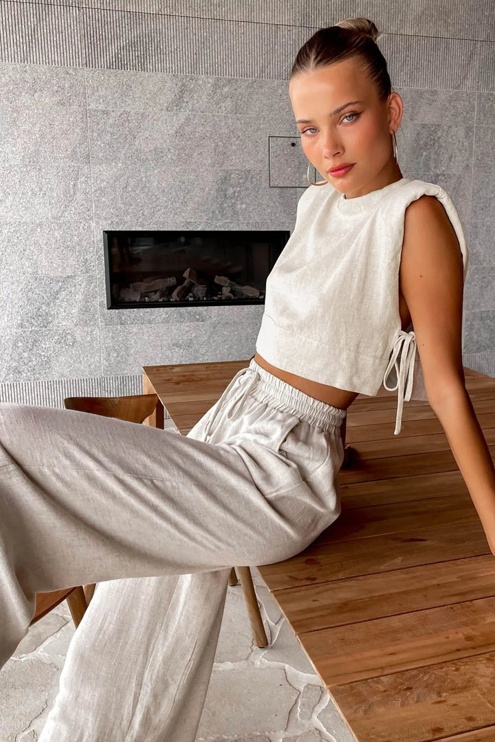 Women's Linen Set – Loose Fit – Casual Summer Look