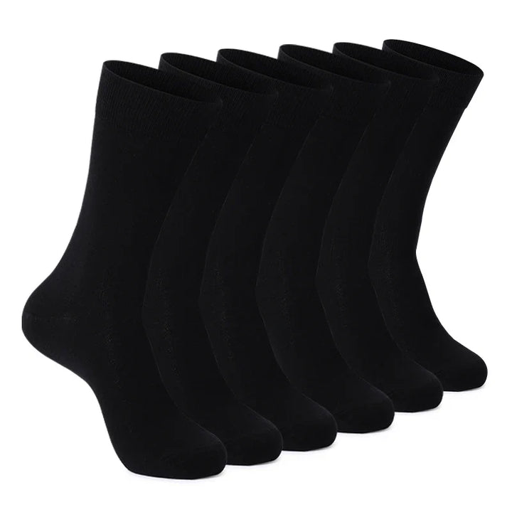 6 Paar Herrensocken schwarz plus Größe