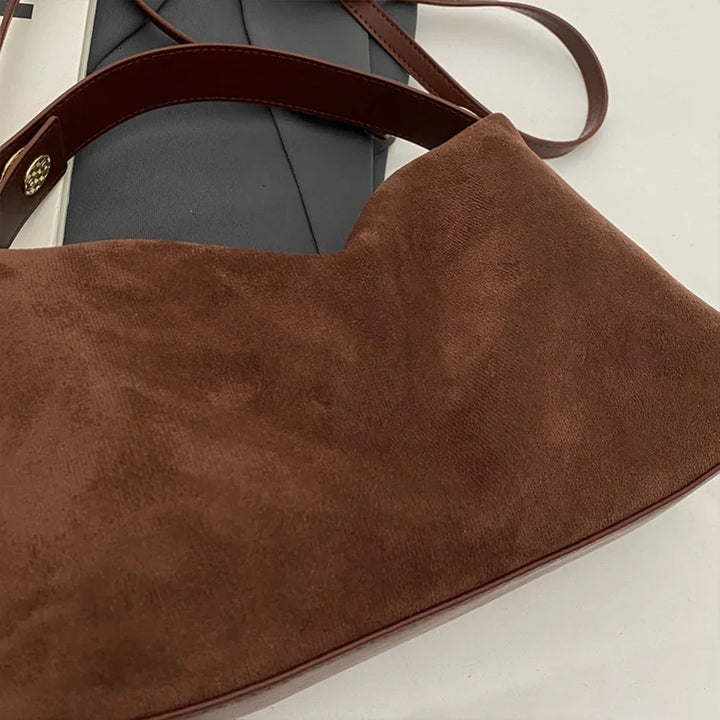 Vegane Wildleder Tote Bag Damen – Wasserdichte Handtasche für Laptop & Alltag