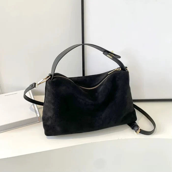 Vegane Wildleder Tote Bag Damen – Wasserdichte Handtasche für Laptop & Alltag