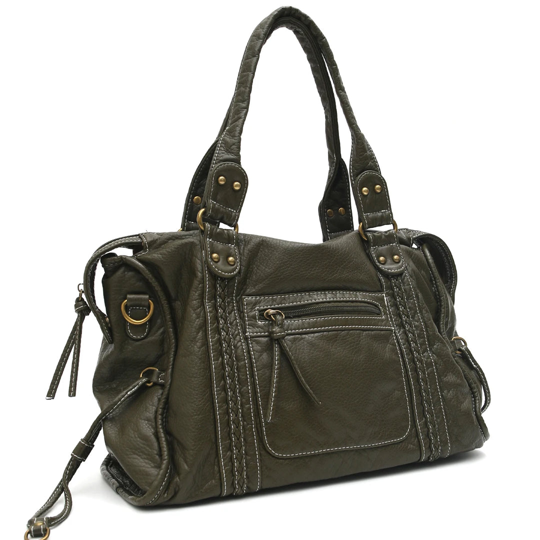 Sac à bandoulière vintage vegan – Élégant sac crossbody pour femmes en éco-cuir
