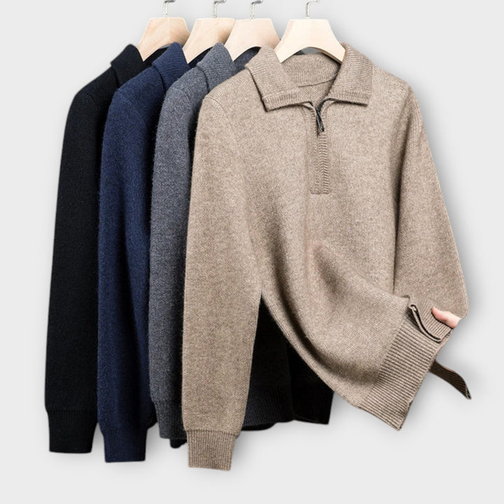 Manuel - Eleganter & gemütlicher Half-Zip Pullover