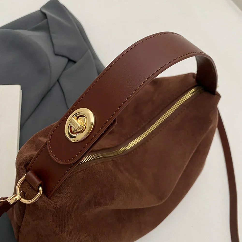 Vegane Wildleder Tote Bag Damen – Wasserdichte Handtasche für Laptop & Alltag