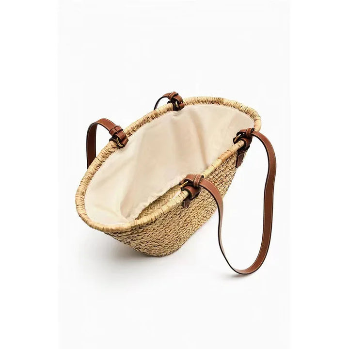 Luxus Strohtasche Damen – Große Strandtasche Sommer 2025 Shopper Design