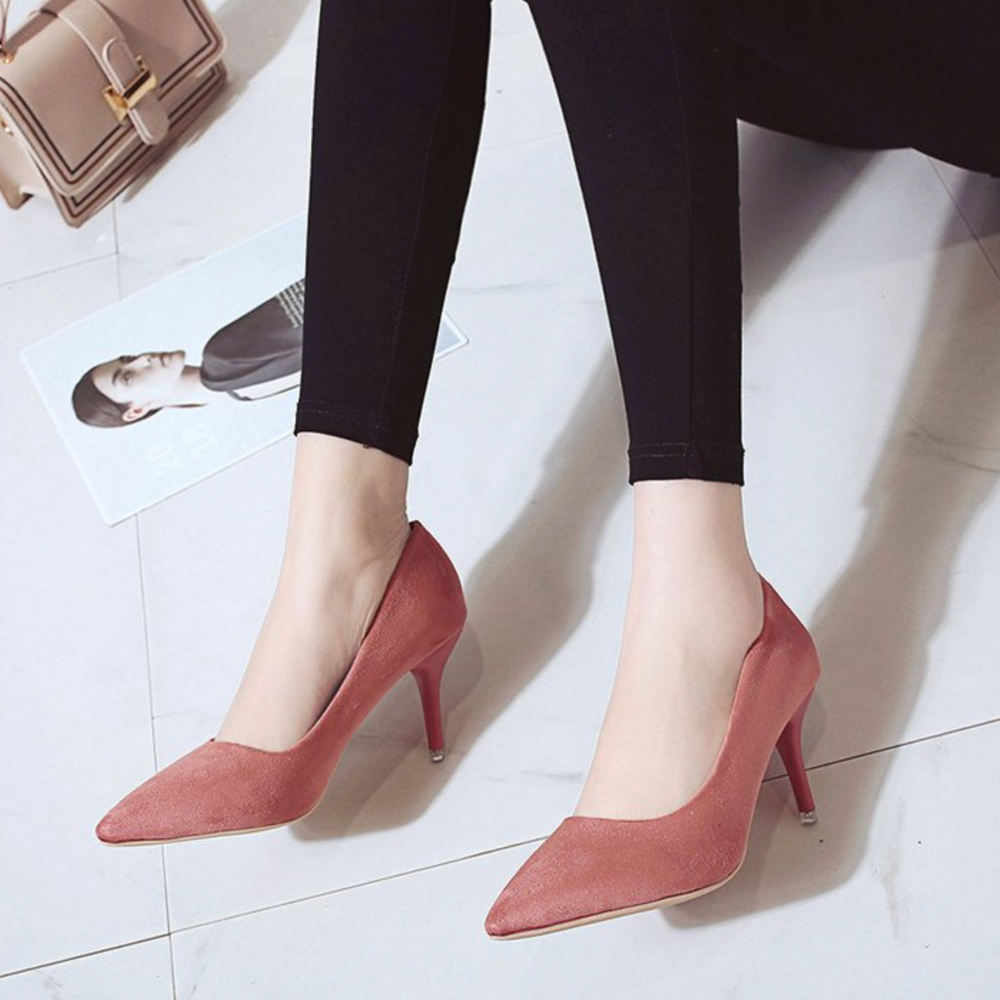 Klassische spitze High Heels | Veganes Premium-Material | Nude Stiletto