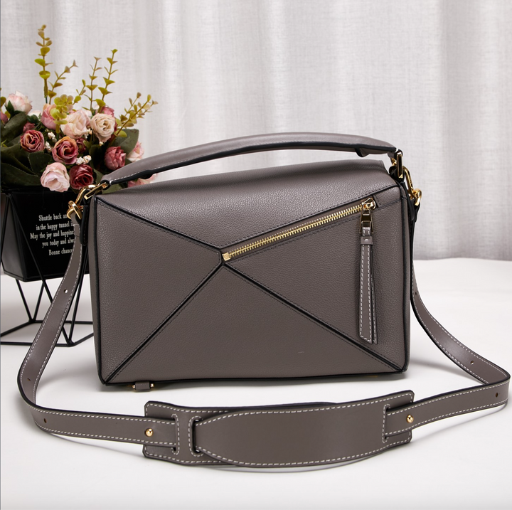 Sac de plage rectangulaire en cuir vegan – Durable et élégant