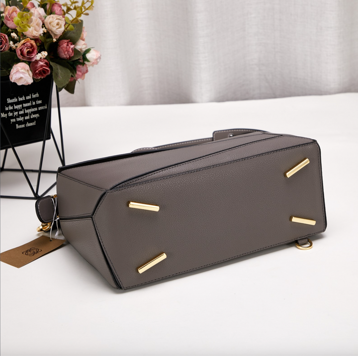 Sac de plage rectangulaire en cuir vegan – Durable et élégant